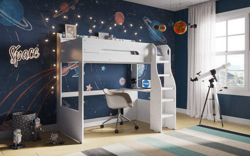 Flair Cosmic White Wooden Highsleeper Single Bed Flair Furnishings