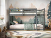 Flair FurnishingsFlair Furnishings Shasha Low Bunk Bed 3ft in Grey - Rest Relax