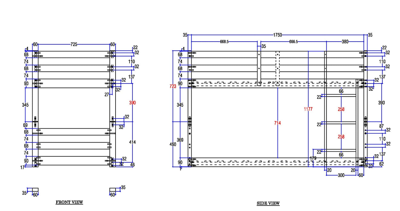 Flair FurnishingsFlair Shasha Low Shorty Bunk Bed Grey - Rest Relax