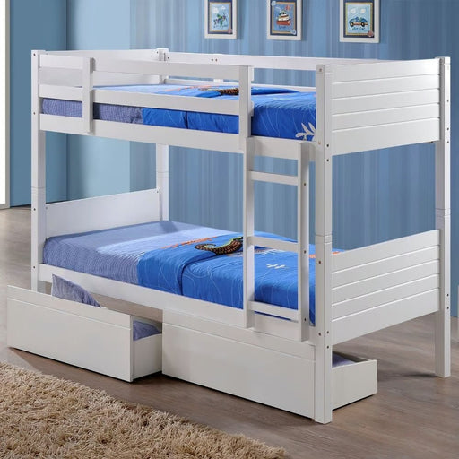 Furniture HausBelleville White Wooden Bunk Bed Frame - Rest Relax