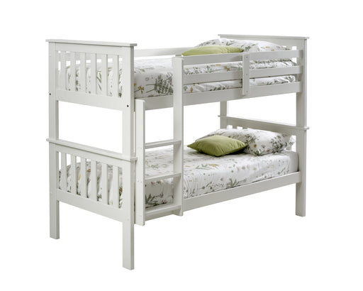 BedmasterCarra White Wooden Bunk Single 3ft Bed - Rest Relax