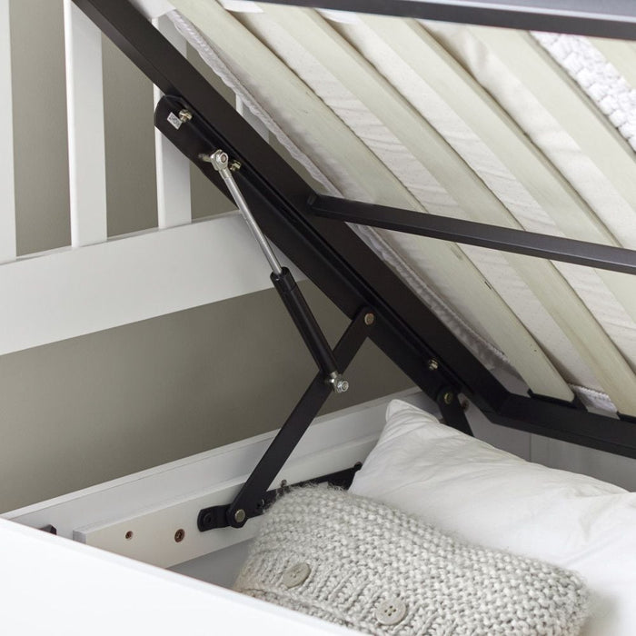 BedmasterFrancis White Wooden Ottoman Single Bed - Rest Relax