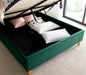 BedmasterKingham Green Velvet Ottoman Bed - Rest Relax