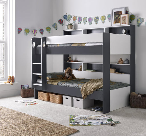 BedmasterOliver Grey and White Wooden Storage Bunk Bed - Rest Relax