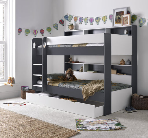 BedmasterOliver Grey and White Wooden Storage Bunk Bed - Rest Relax