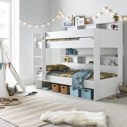 BedmasterOliver White Wooden Storage Bunk Single Bed - Rest Relax