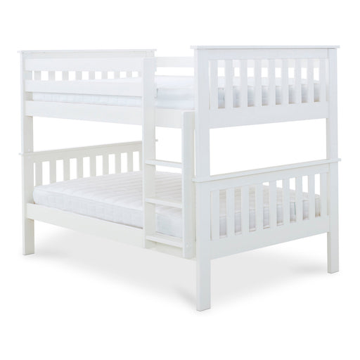 BedmasterOslo White Wooden Quadruple (4ft-4ft) Bunk Bed - Rest Relax