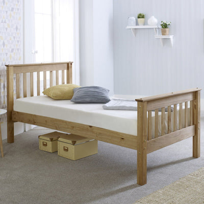 Furniture HausSummer Wax Pine Wooden Single Bed - Rest Relax